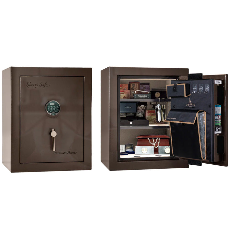 Liberty Premium Home 08 Safe in Bronze Gloss with Black Chrome Electronic Lock.