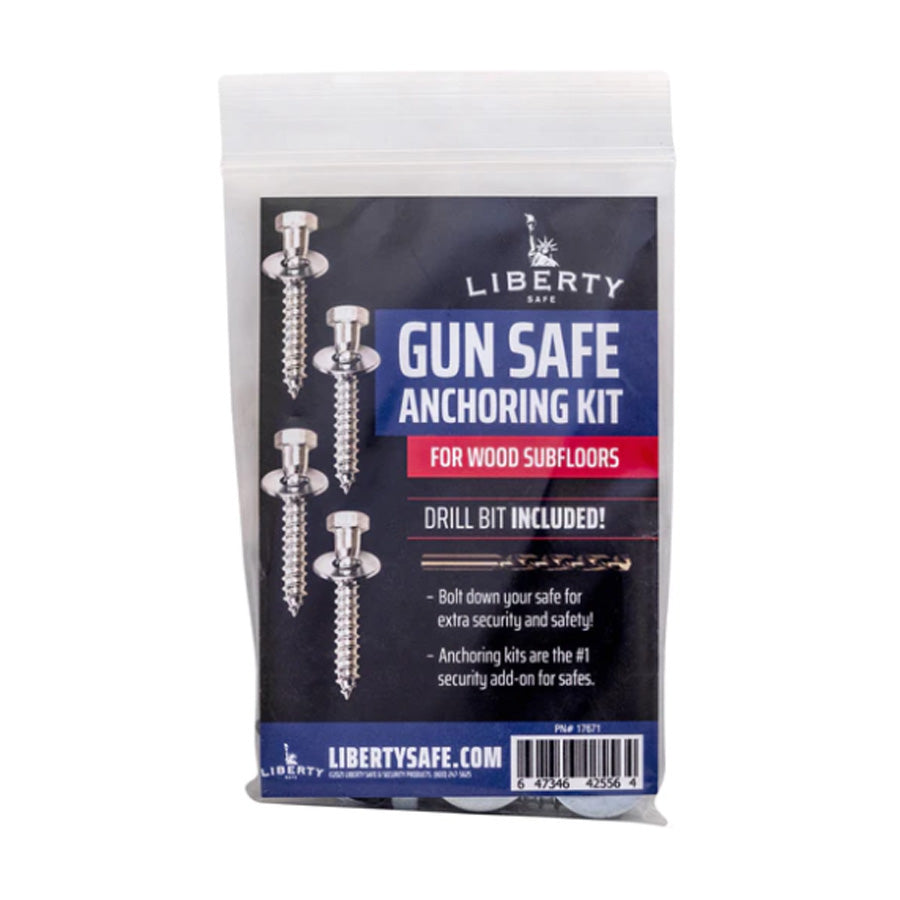 Gun Safe Anchoring Kit for Wood with Drill Bit Included Package.