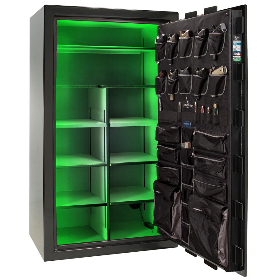 Clearview-Multicolor Green lights shown inside safe.