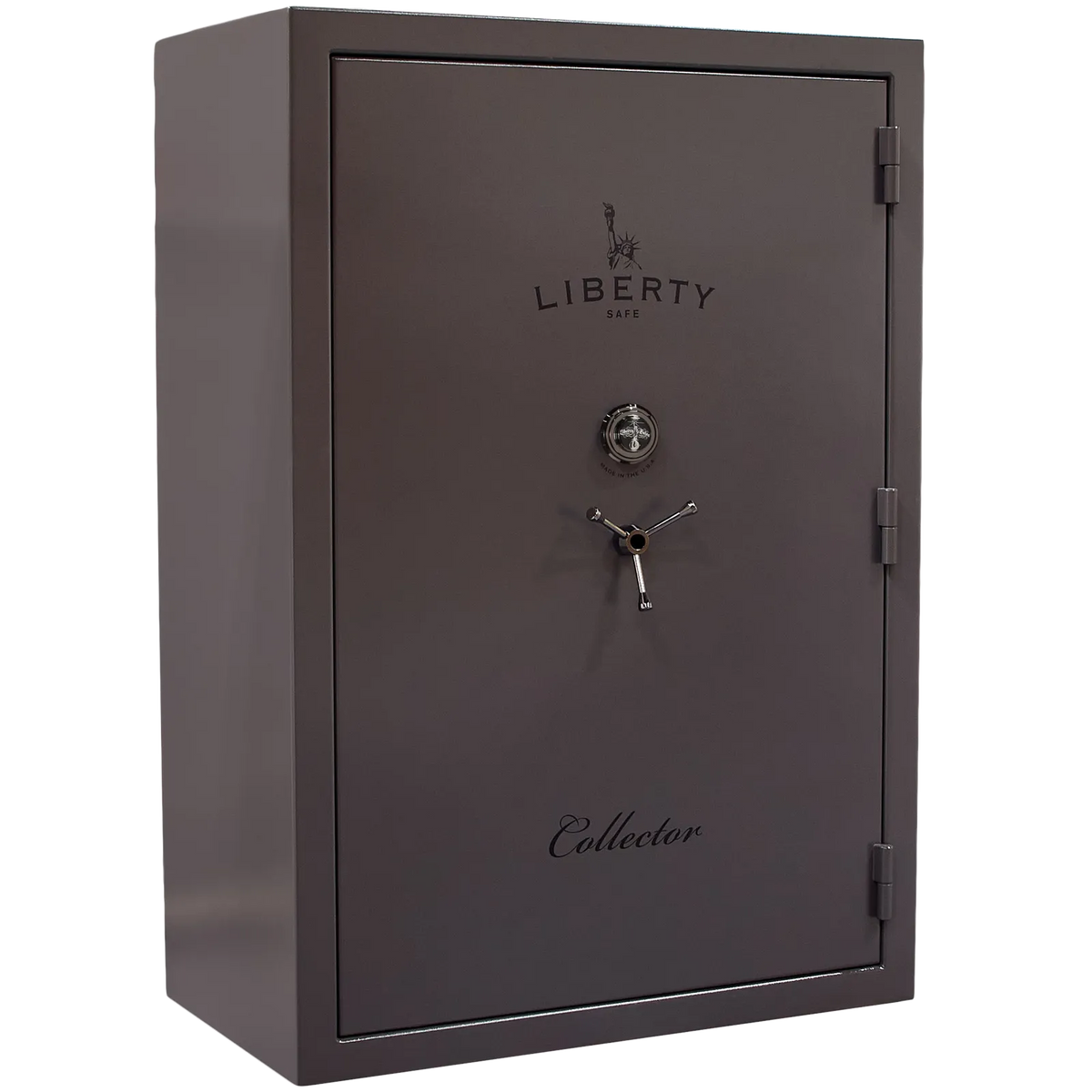 Liberty Safe Collector T in gray marble with mechanical lock exterior