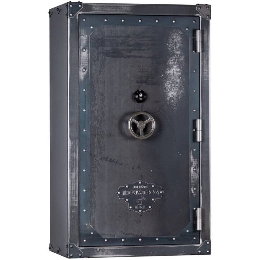 Ironworks IWT7242 Thunderbolt safe with antique distressed finish – mechanical lock.