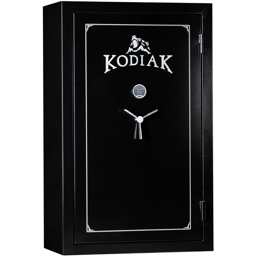 Rhino Metals Kodiak KB7144EX in Textured Black with Electronic Lock, door closed.