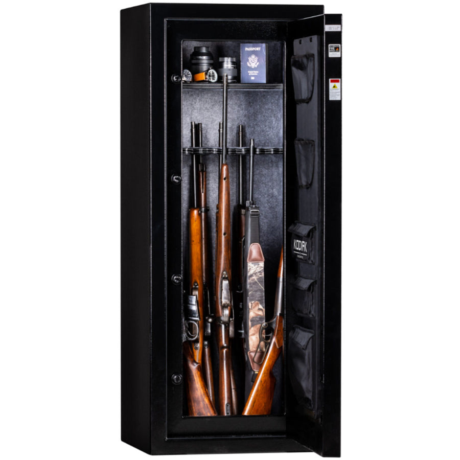 Kodiak KBX5522 exterior in textured black finish, door closed.