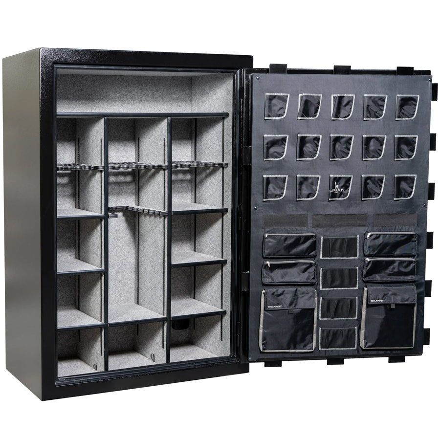 Liberty Safe Collector T in Textured Black, Interior.