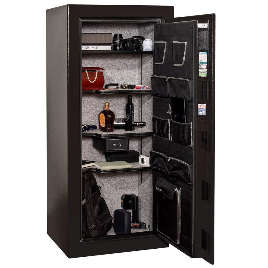 Liberty Safe Home SE in Textured Black, interior.