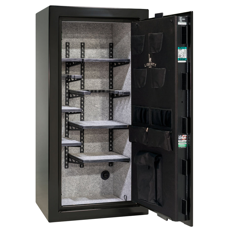 Liberty Colonial 23 Safe in Black Gloss, Pro Flex Interior.