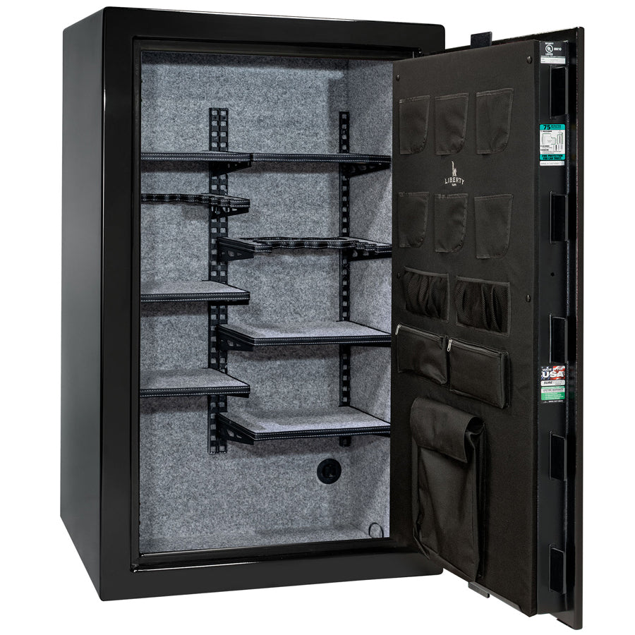 Liberty Colonial 30 Safe in Black Gloss, Pro Flex Interior.