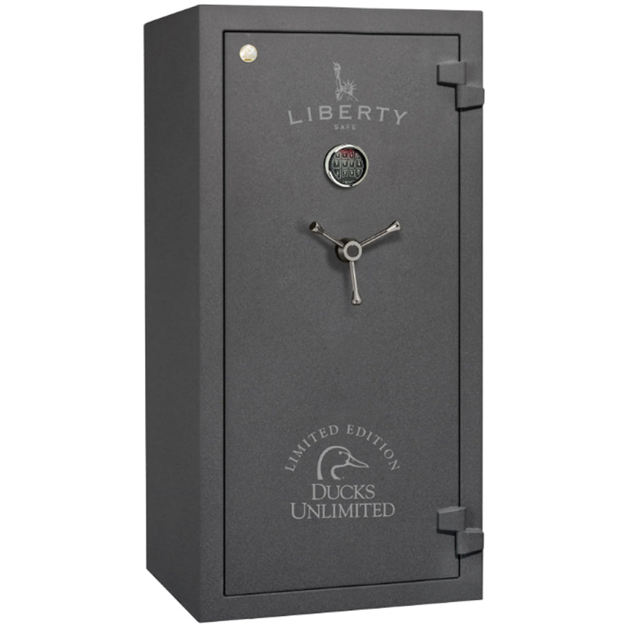 Liberty Safe Ducks Unlimited 30 in Textured Granite, exterior.