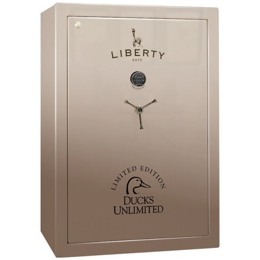 Liberty Safe Ducks Unlimited 45 in Desert Sand, exterior.