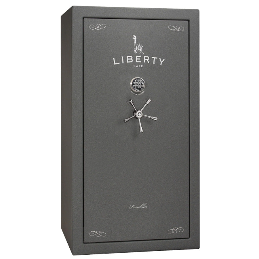 Liberty Safe Franklin 40 in Textured Granite with Chrome, Exterior.