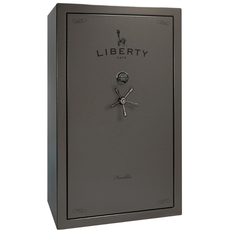 Liberty Safe Franklin 50 in Gray Marble with Black Chrome, Exterior.