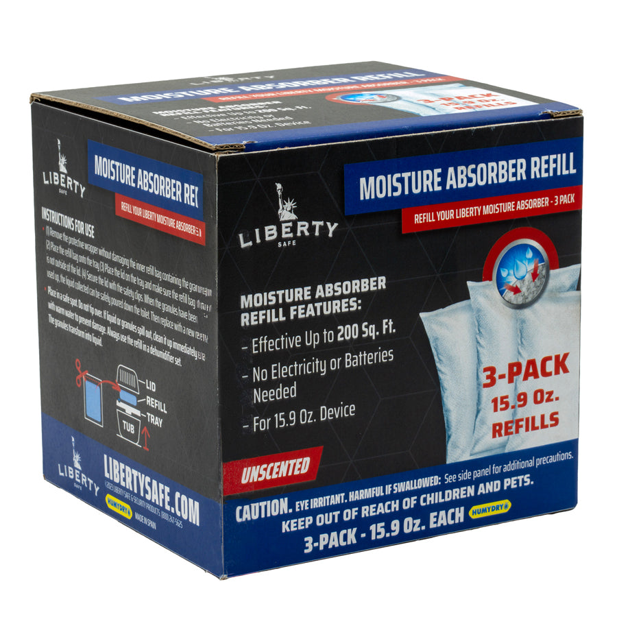 Liberty Safe Medium Moisture Absorber Refill Package, 15.9 oz. 3-Pack