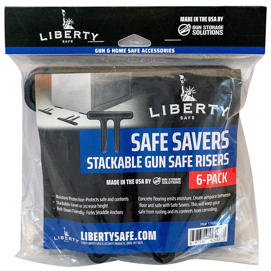 Liberty Safe Riser Stackable Gun Safe Savers, exterior package.