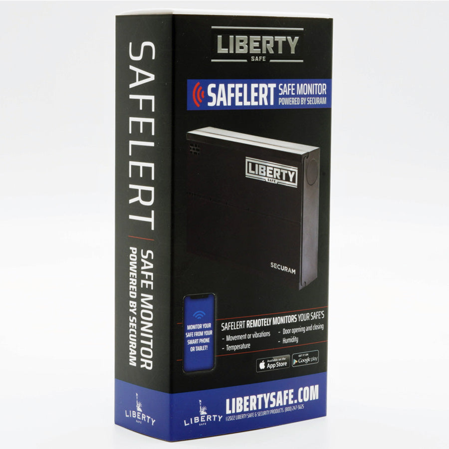 Liberty SafElert Safe Monitor, box view.