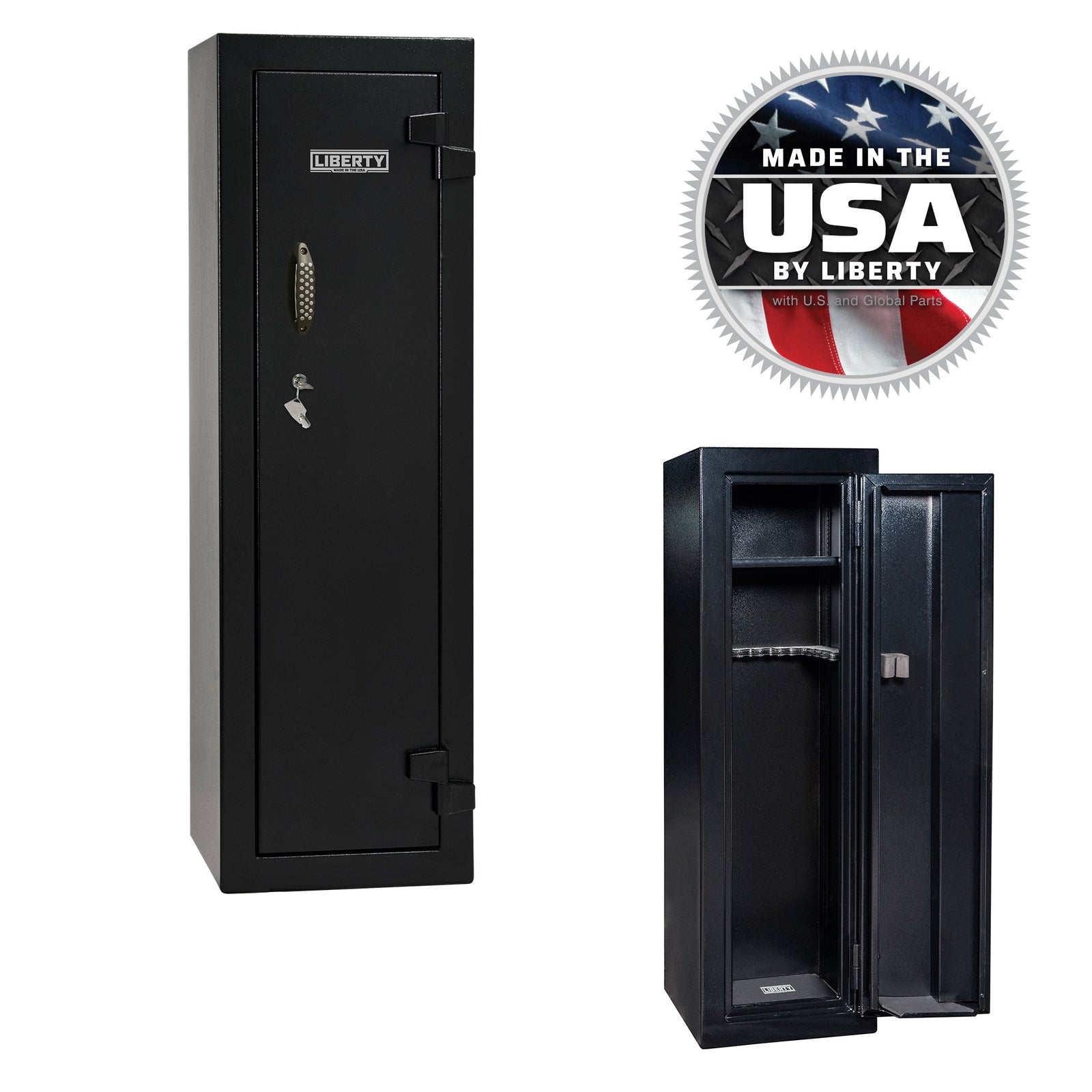Liberty Gun Cabinet 14 in Textured Black.