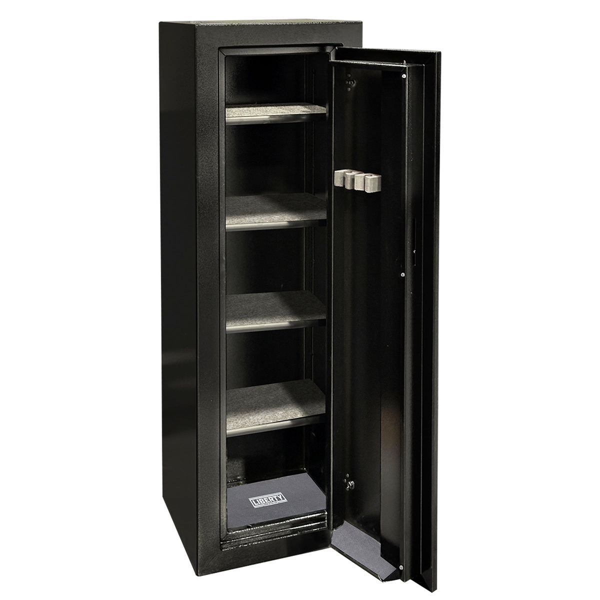 Liberty Safe Ammo Cabinet 10 interior featuring 4 shelves.