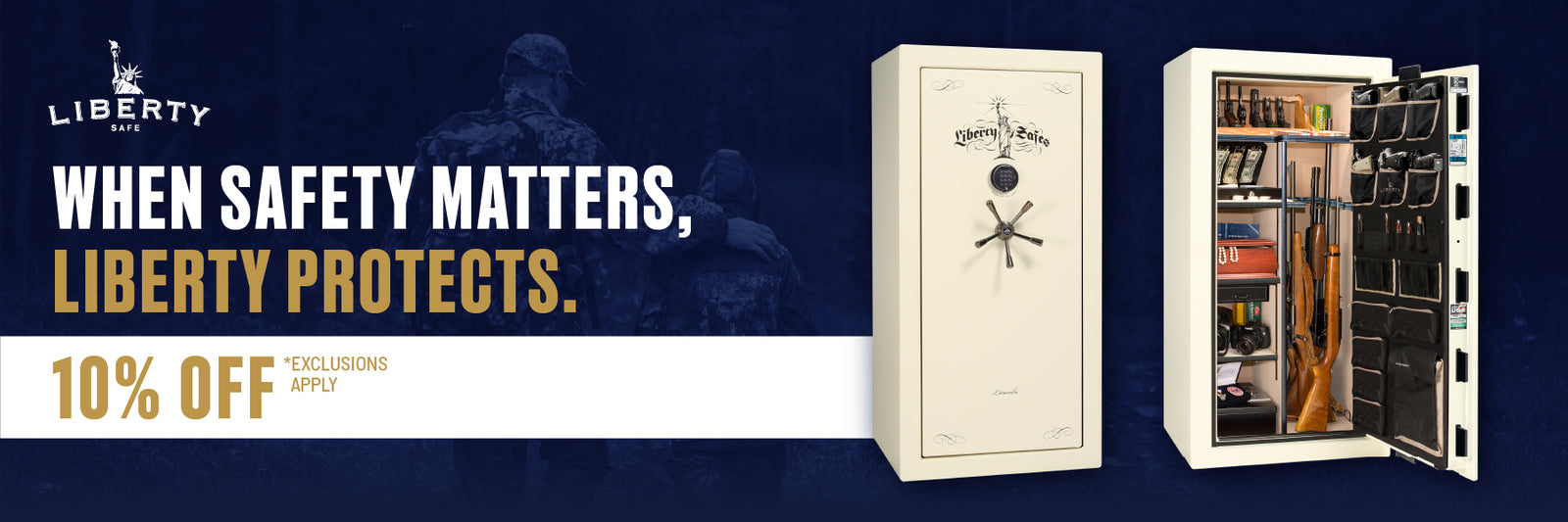 Liberty Safety Month Sale featuring 10% off select Liberty gun safes and home safes through June 15