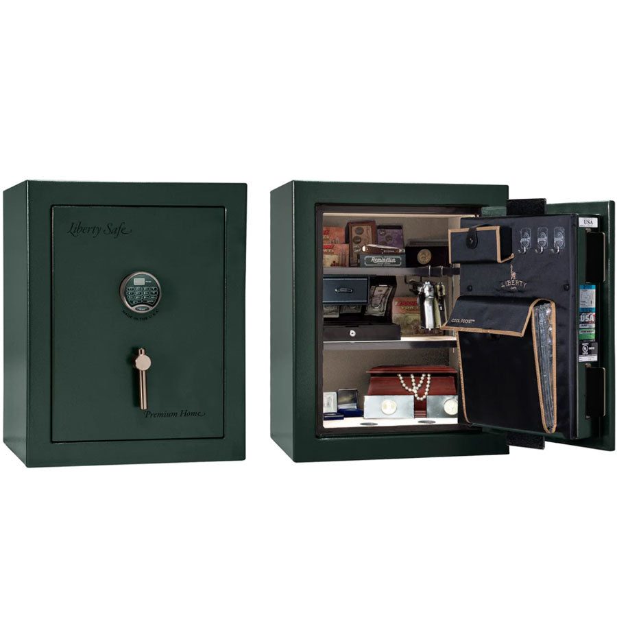 Liberty Premium Home 08 Safe in Green Marble with Black Chrome Electronic Lock.