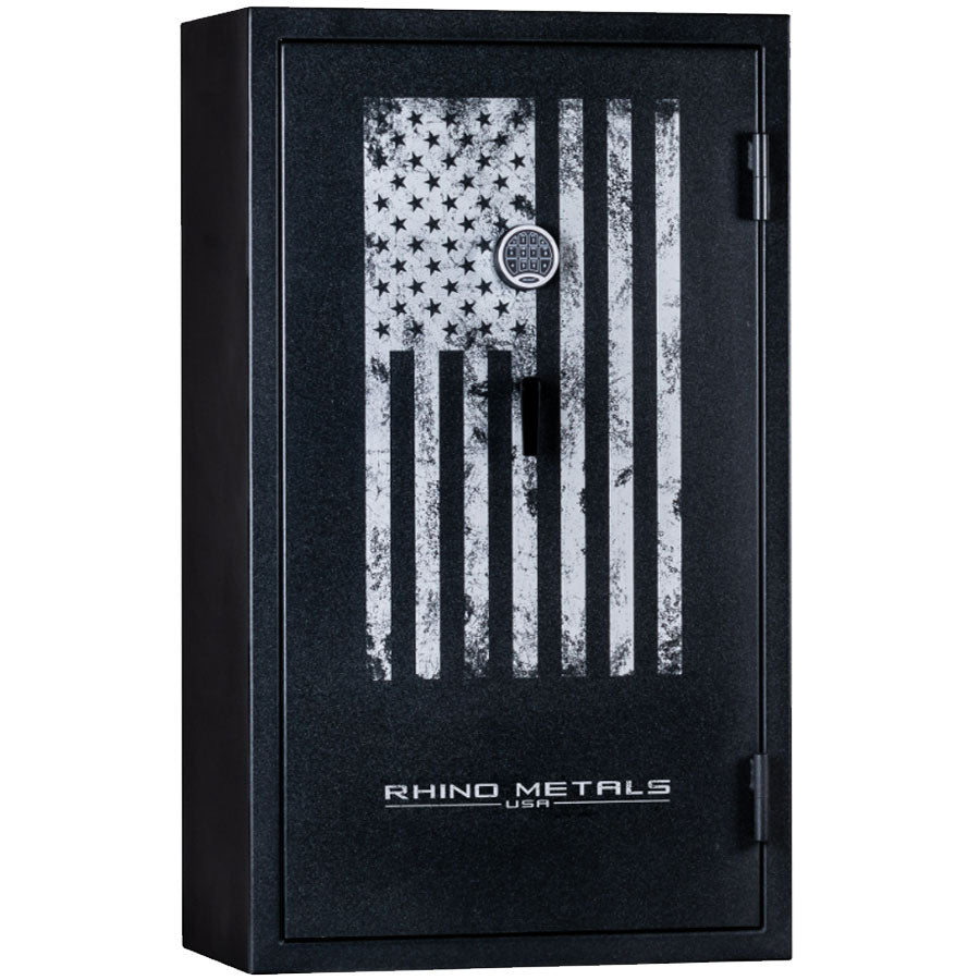 Rhino FFX6033 exterior in Blackstone Finish with USA Flag