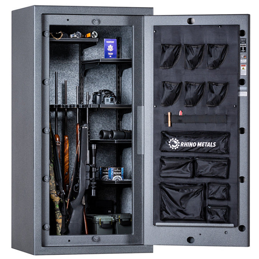 Rhino RX6030 in Textured Granite, door open 180 degrees.