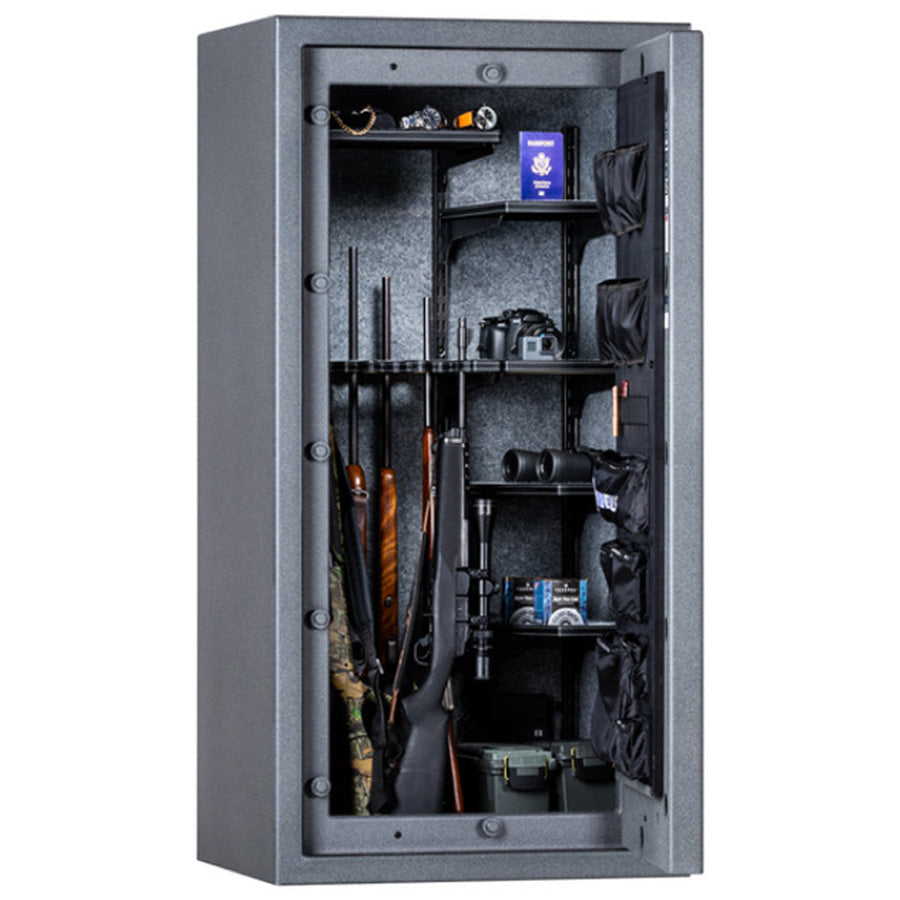 Rhino RX6030 in Textured Granite, door open 90 degrees.