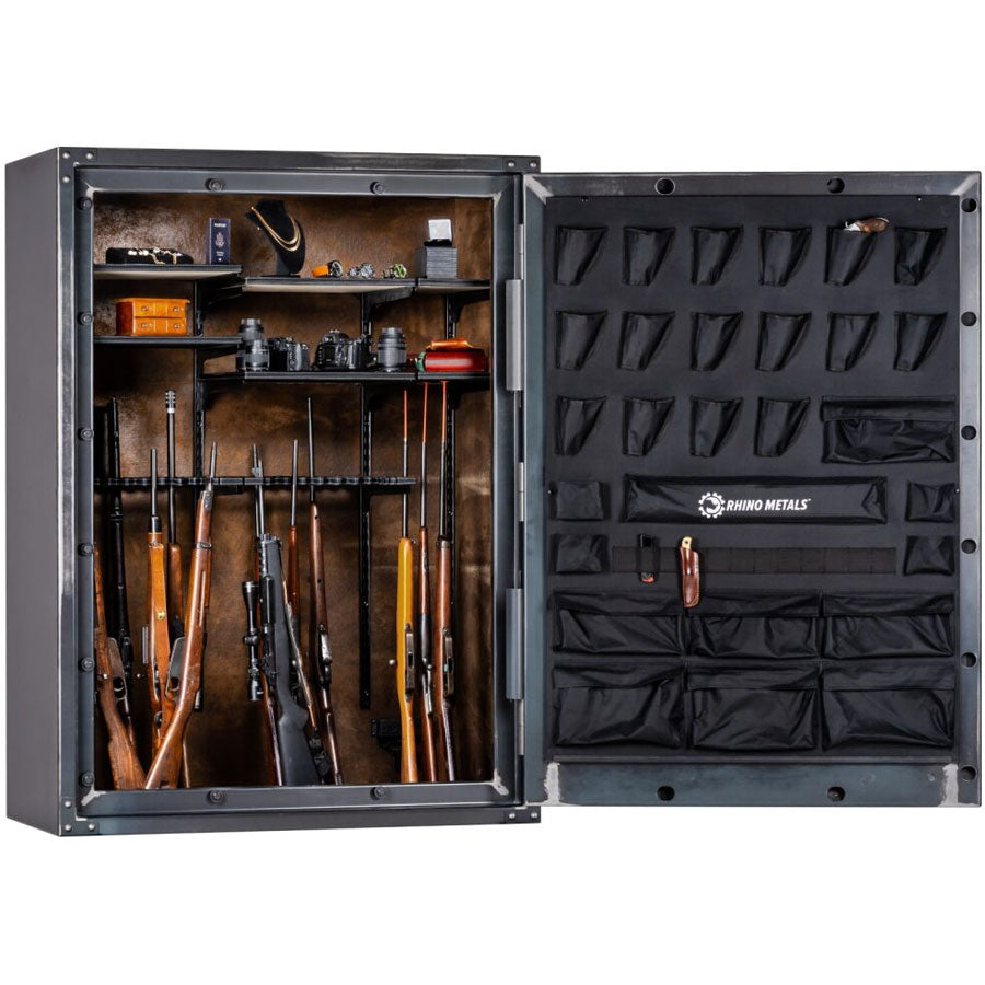 Rhino Strongbox RSX7253 with a different configuration. Interior in Leatherette with Door Open, 180 degrees.
