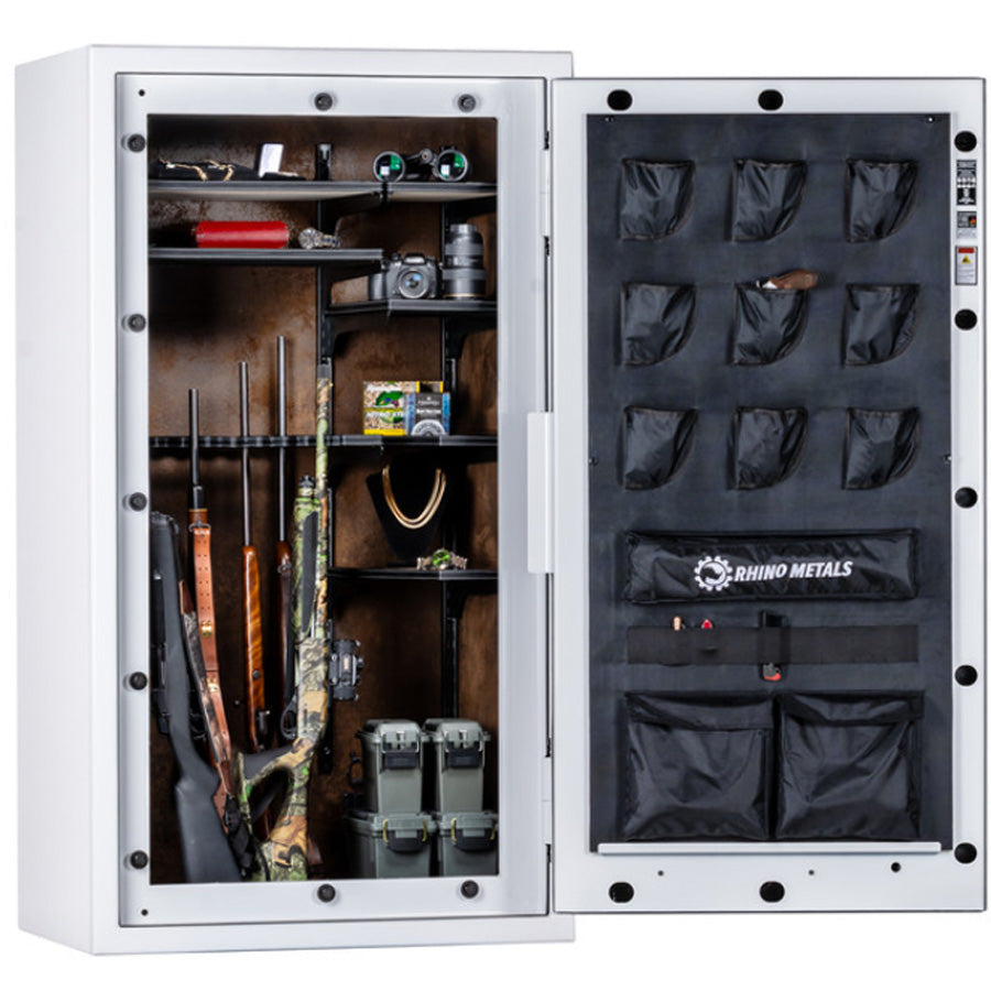 Rhino LX6636GL in Gloss White, Door Open 180 Degrees.