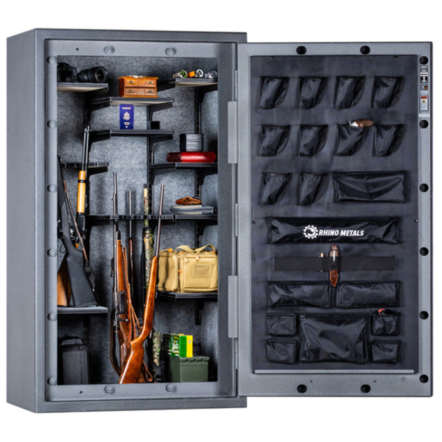 Rhino LX7241 in Textured Granite Finish, door open 180 degrees.