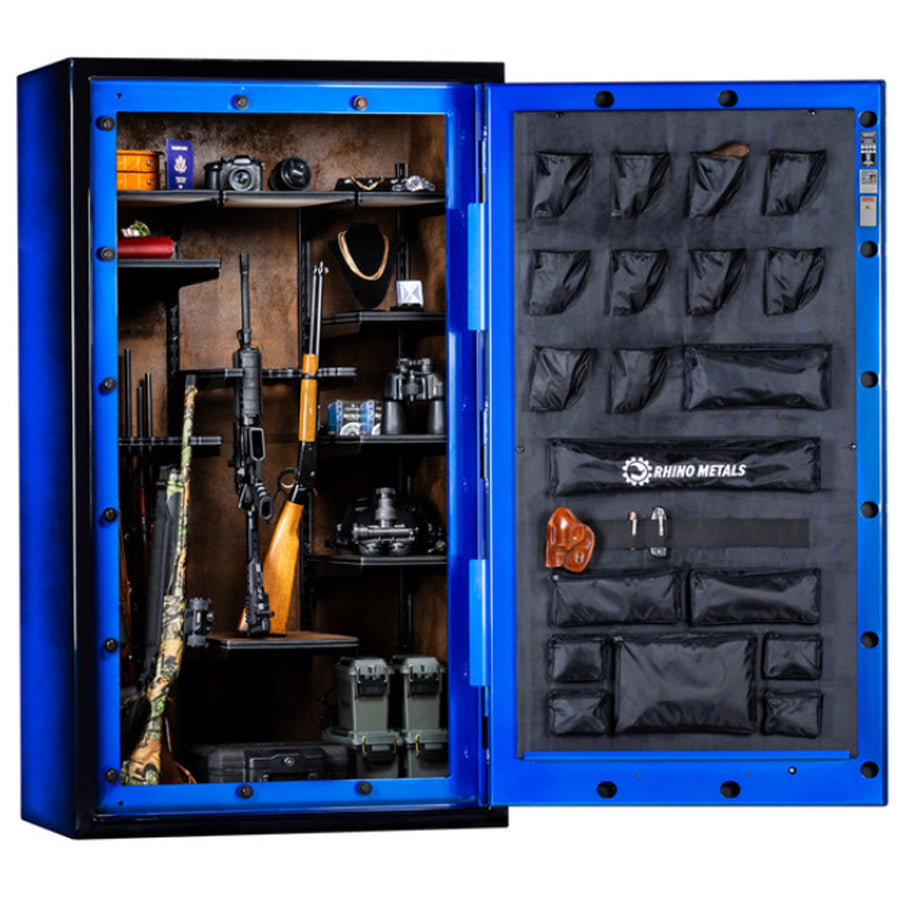 Rhino LX7241GL in Blue Two Tone, Door Open 180 Degrees.