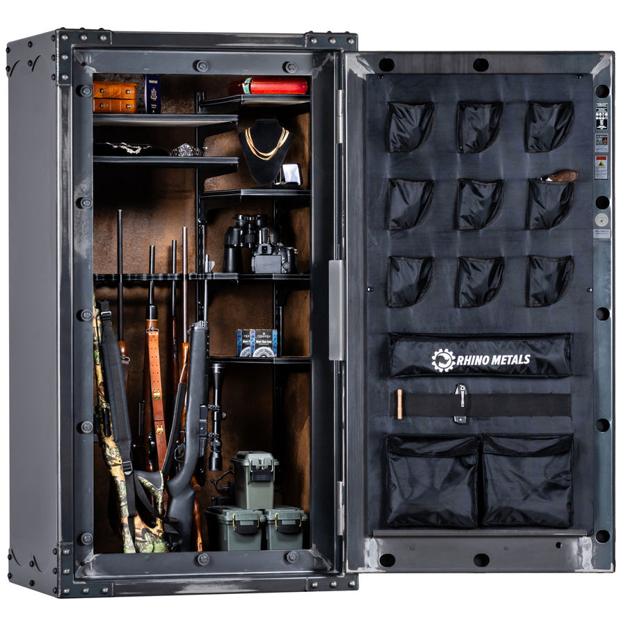Rhino Thunderbolt TGIX Ironworks safe interior showing modular storage system and long gun capacity