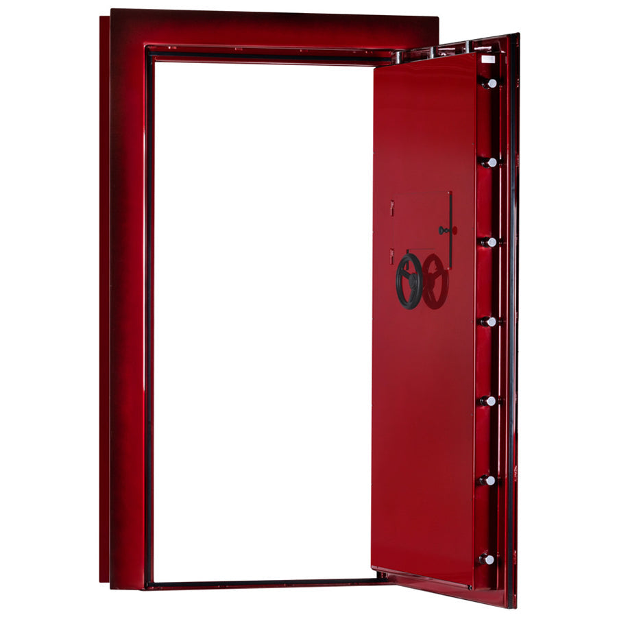 Rhino Vault Door Out-Swing VD Series, in Two Tone Crimson. Color Options Available.