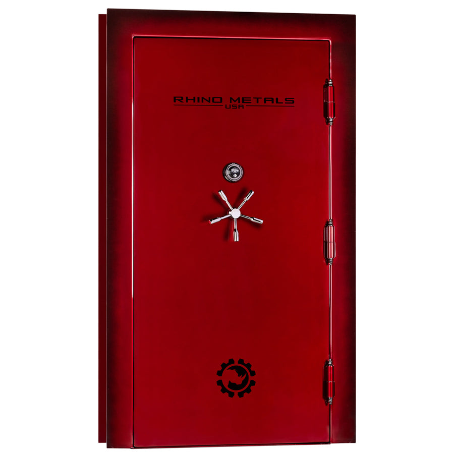 Rhino Vault Door Out-Swing VD Series, in Two Tone Crimson. Color Options Available.