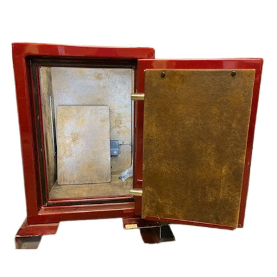 Rhino CD3022GL safe in Crimson Gloss with electronic lock – compact closeout model interior.