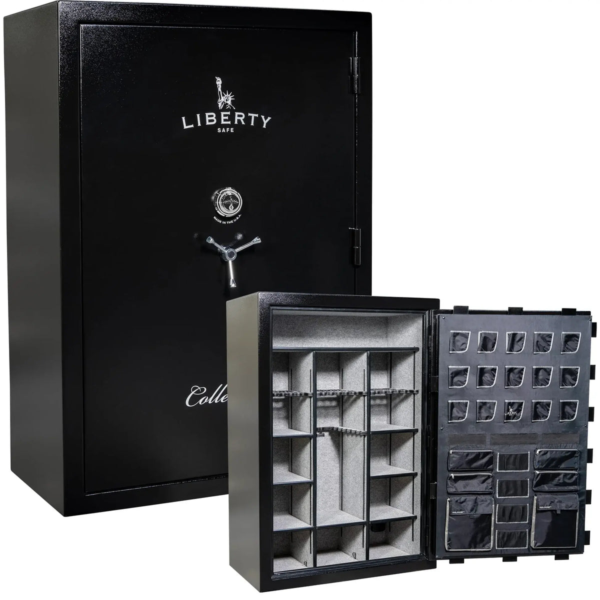 Liberty Safe Collector T with mechanical lock in textured black interior and exterior