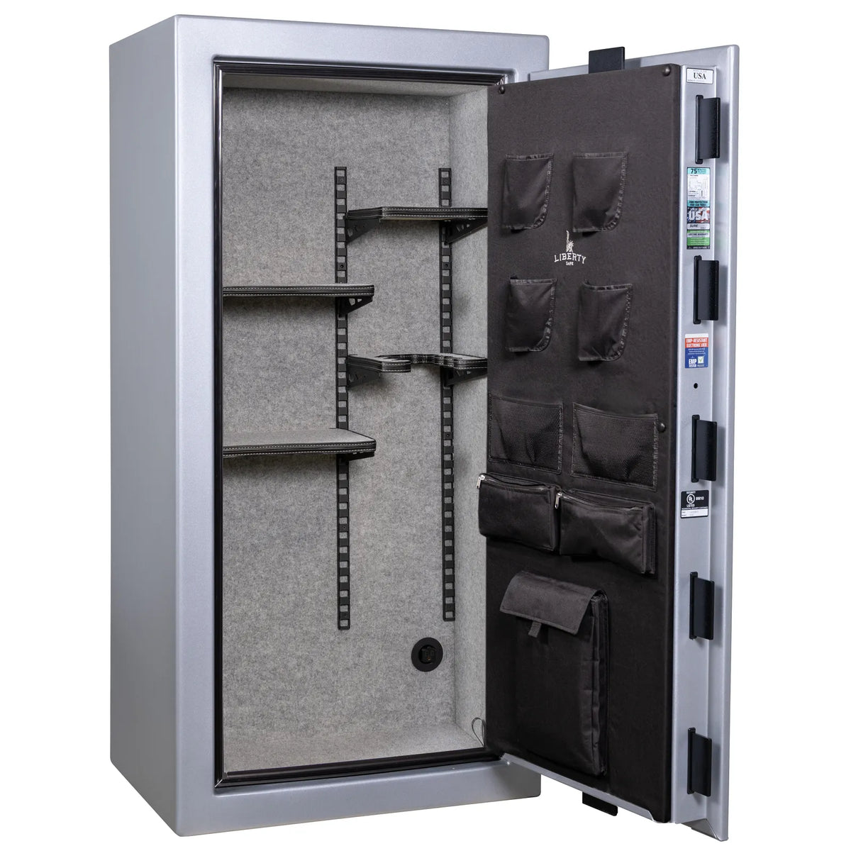 Liberty Safe Colonial 23 glacial steel stacked pro flex interior