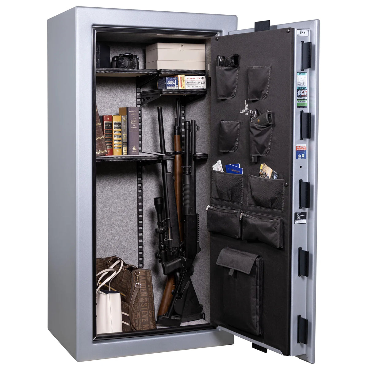 Liberty Safe Colonial 23 glacial steel pro flex interior loaded