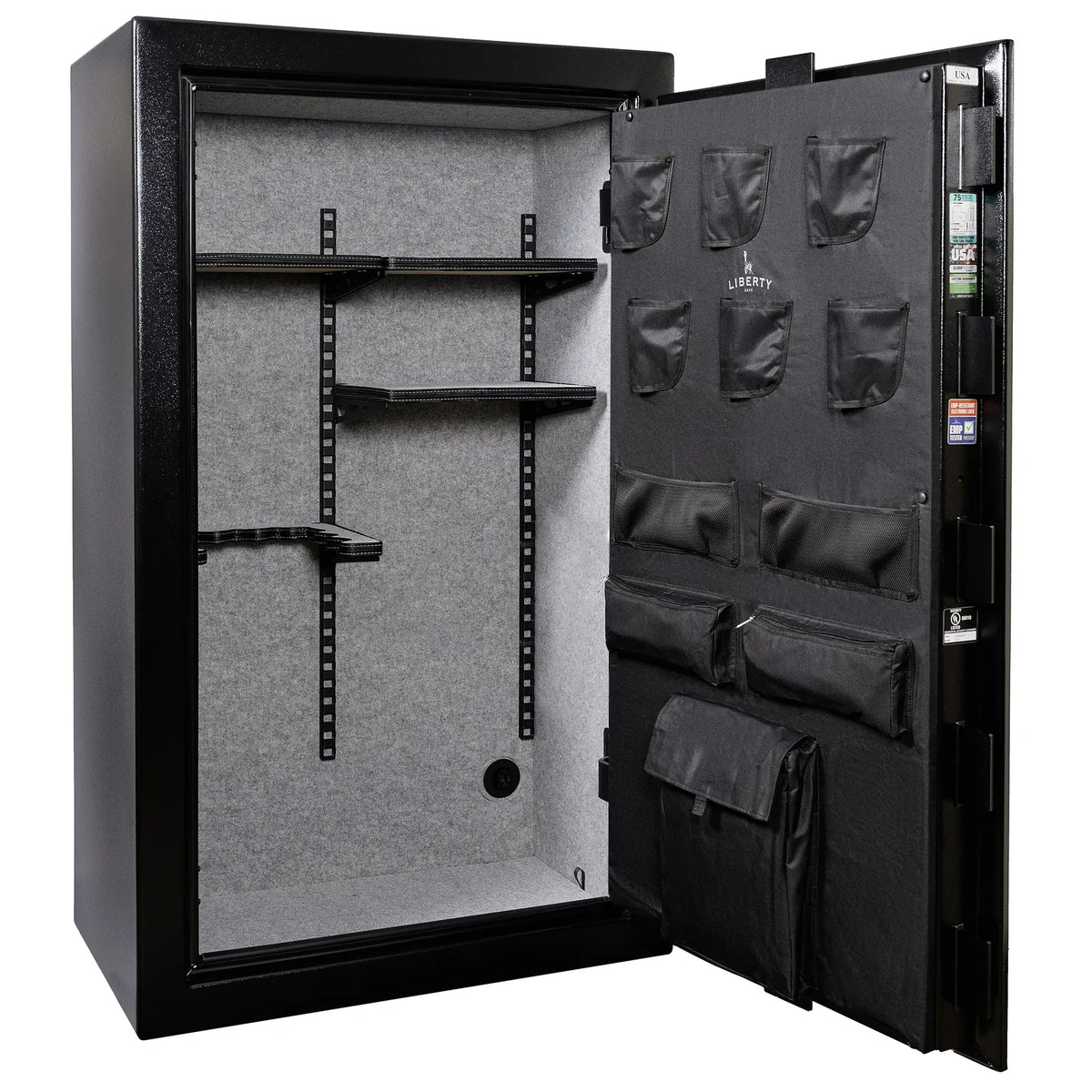 Liberty Colonial 30 Safe in Textured Black, Pro Flex Interior - Empty.