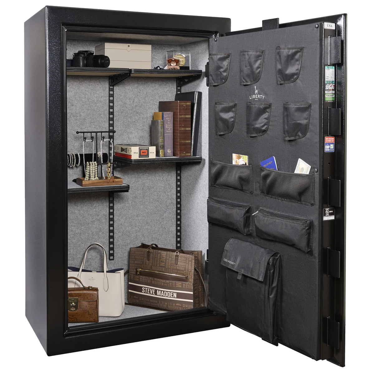Liberty Colonial 30 Safe in Textured Black, Pro Flex Interior - Full No Guns.