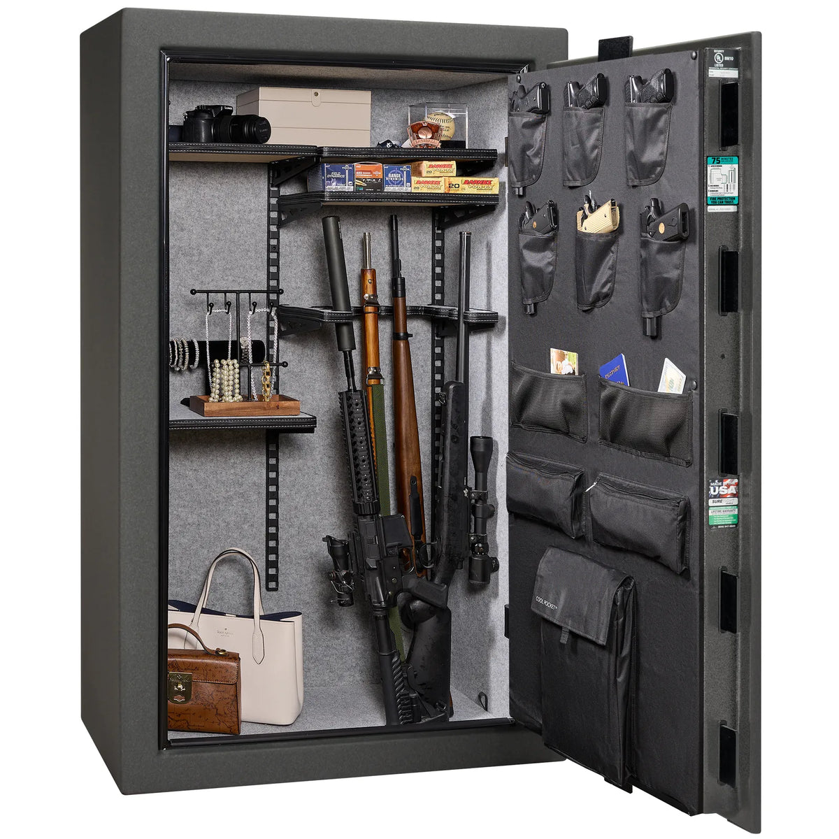 Liberty Colonial 30 Safe in Textured Granite, Pro Flex Interior - Loaded.