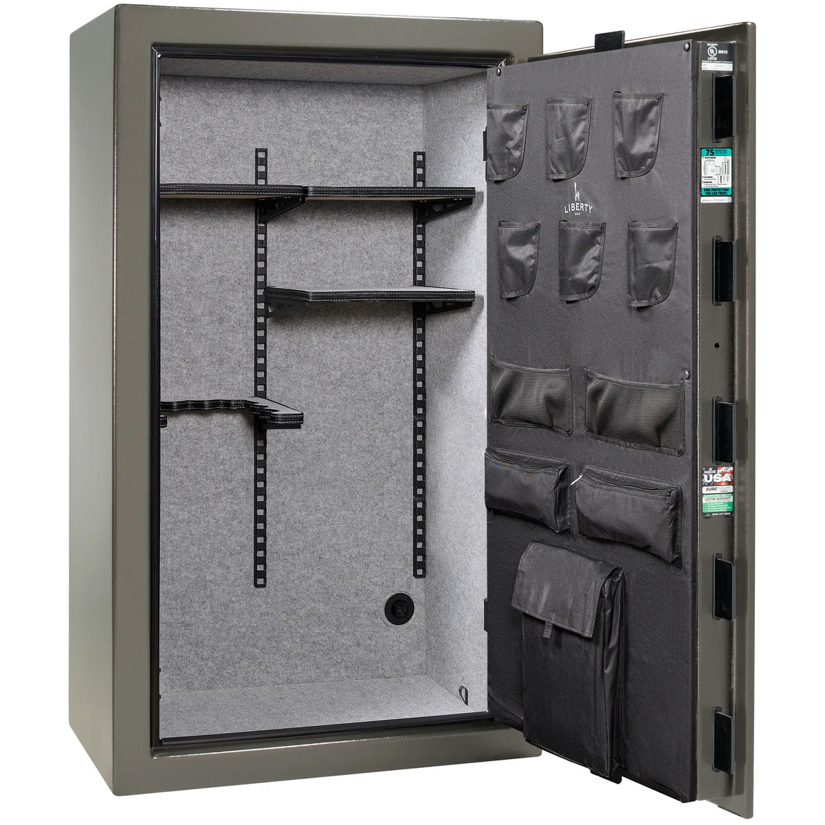 Liberty Colonial 30 Safe in Gray Gloss, Pro Flex Interior - Empty.