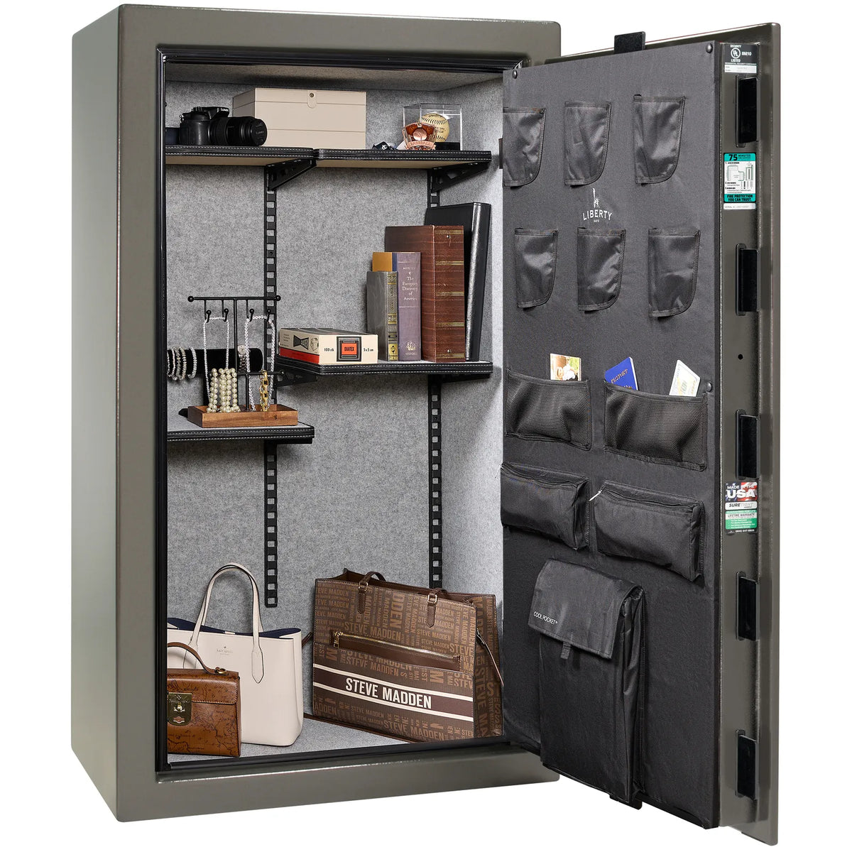 Liberty Colonial 30 Safe in Gray Gloss, Pro Flex Interior - Full No Guns.