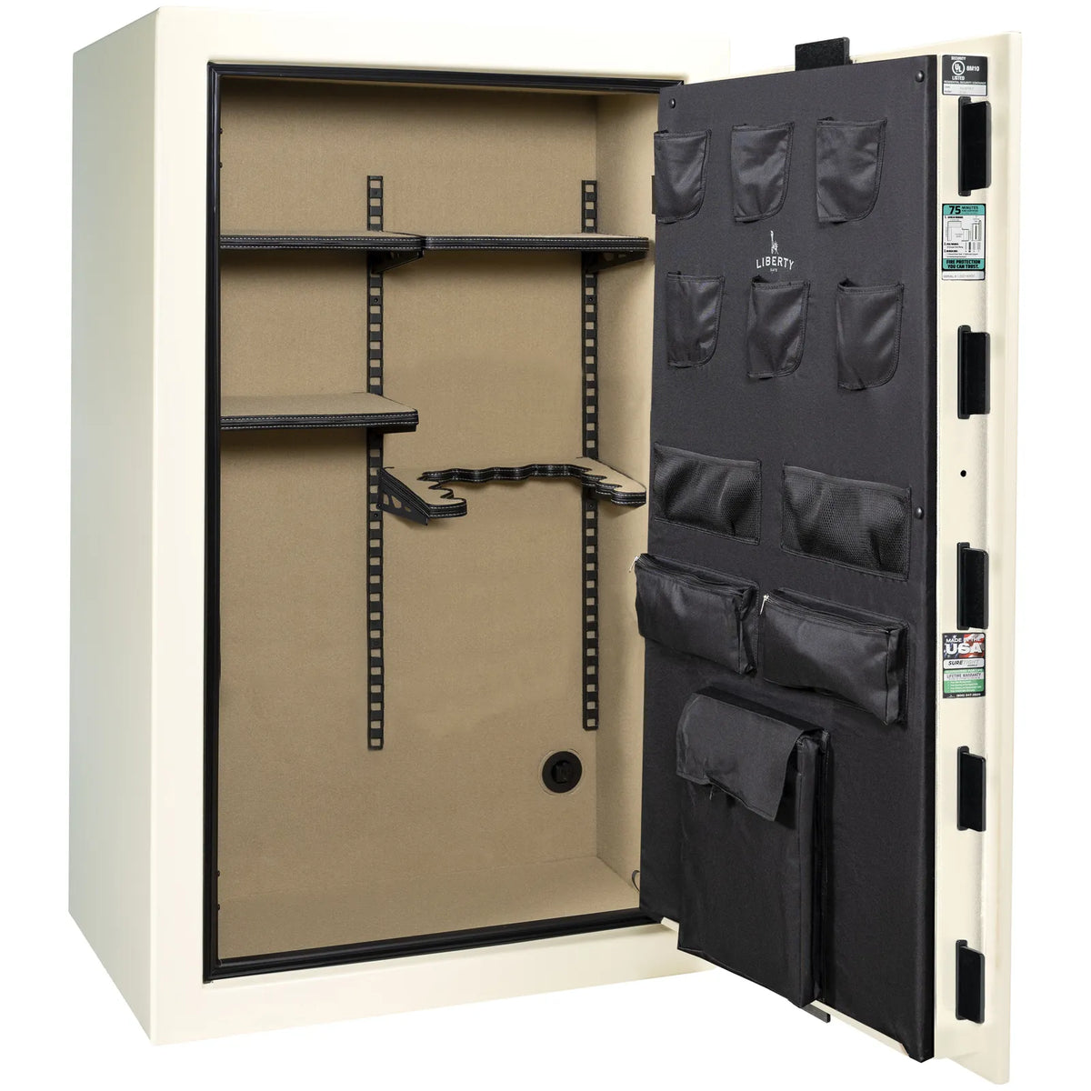 Liberty Colonial 30 Safe in White Gloss, Pro Flex Interior - Empty.