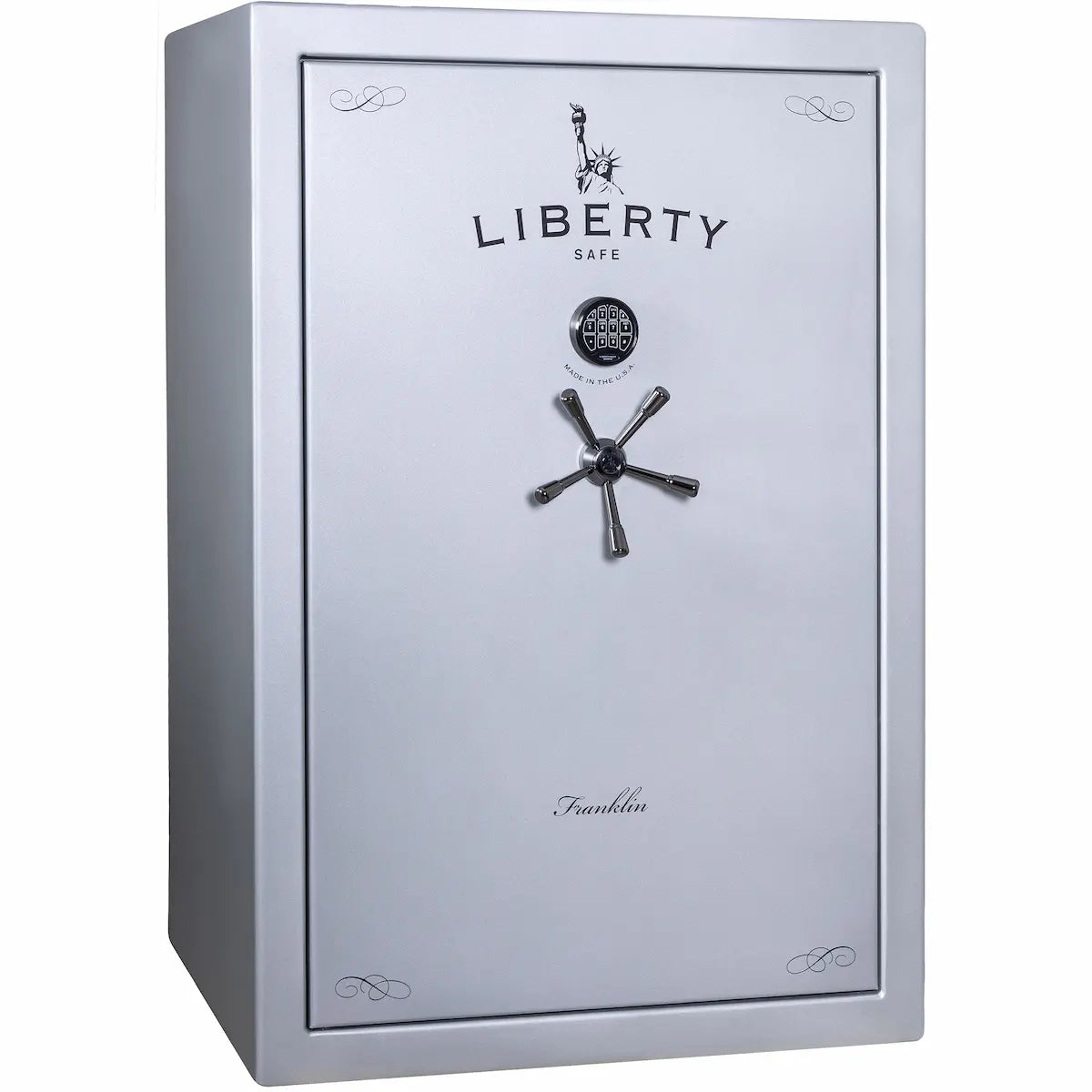 Liberty Franklin 45 gun safe glacial steel exterior front view