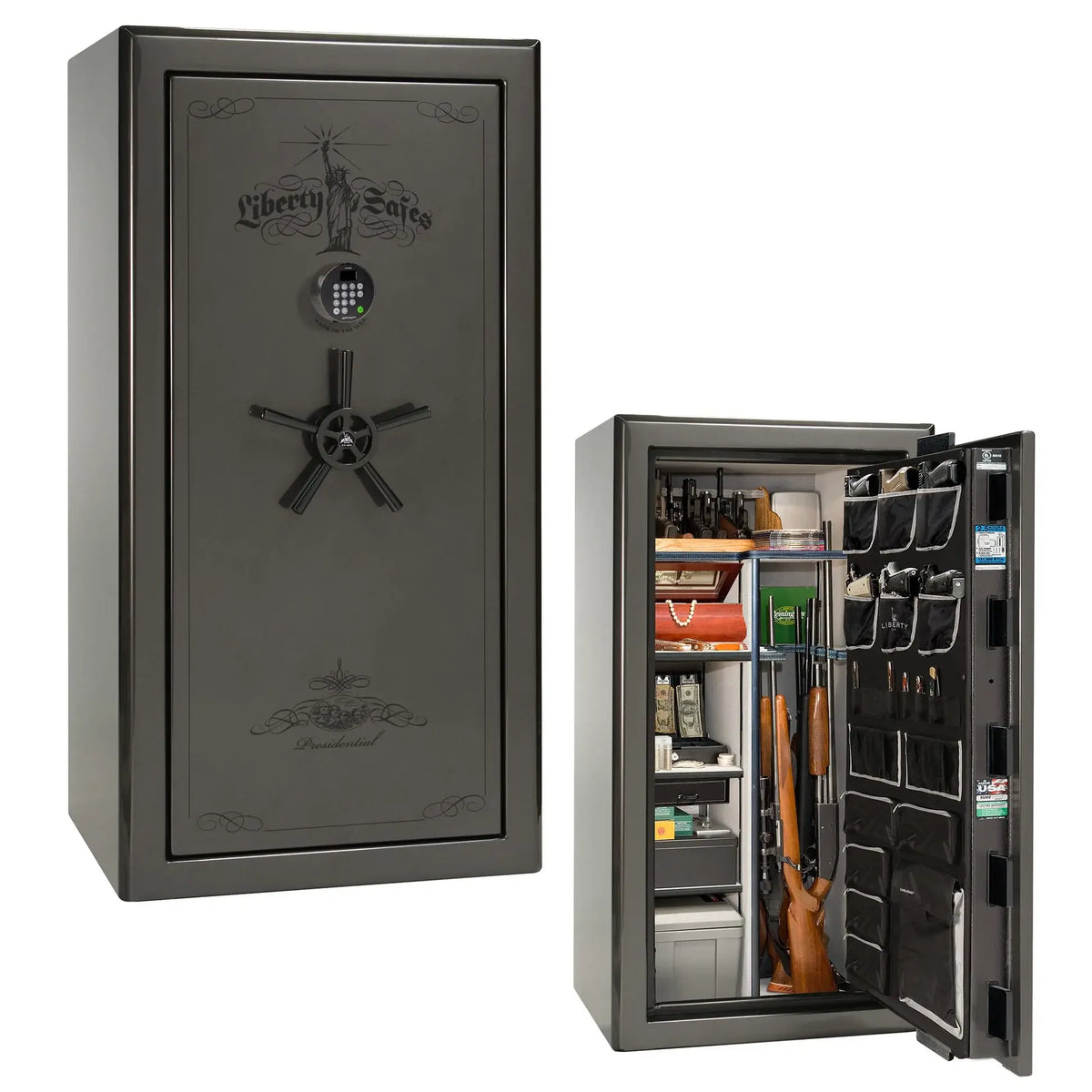 Liberty Safe Presidential 25 in gray charcoal gloss