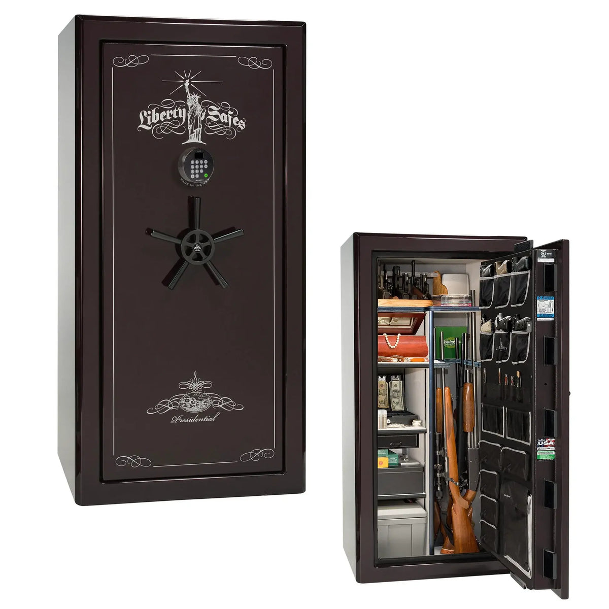 Liberty Safe Presidential 25 in black cherry gloss