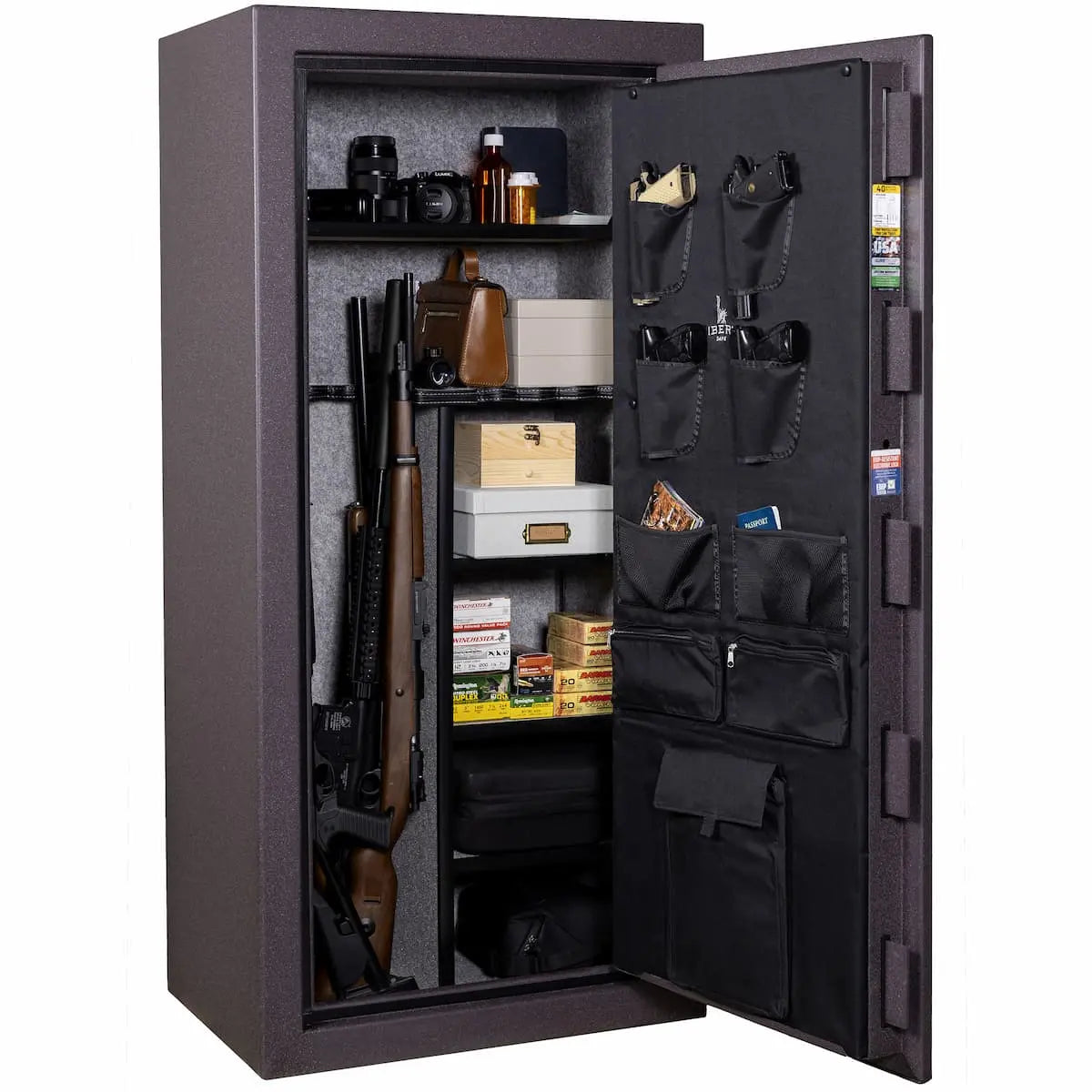 Liberty Centurion 24 gun safe forged red textured interior loaded