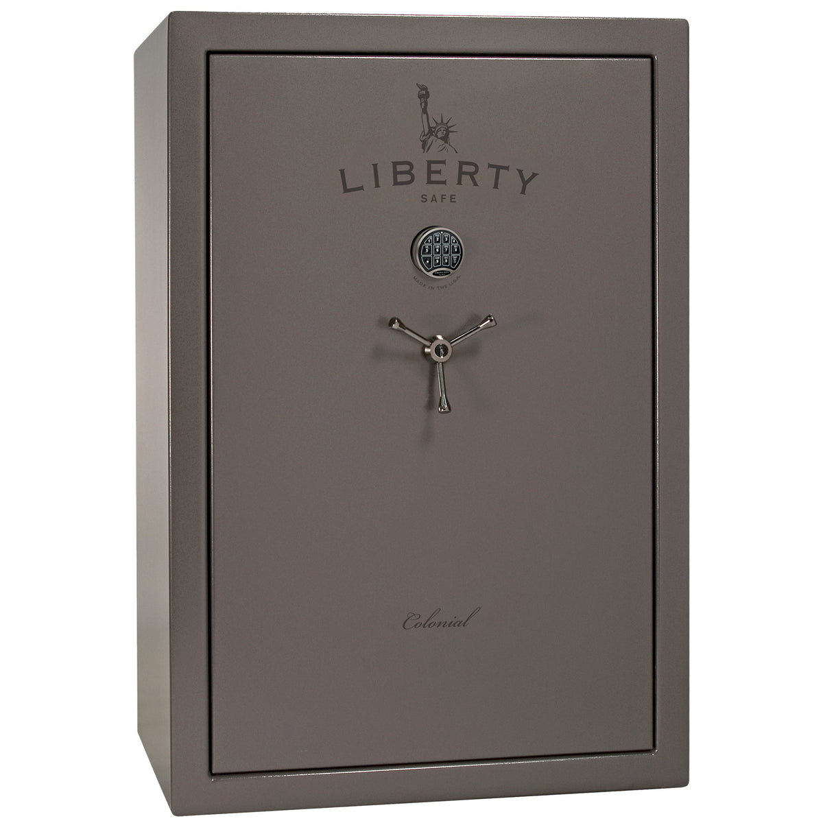 Liberty Colonial 35 Safe in Gray Gloss with Black Chrome Electronic Lock.