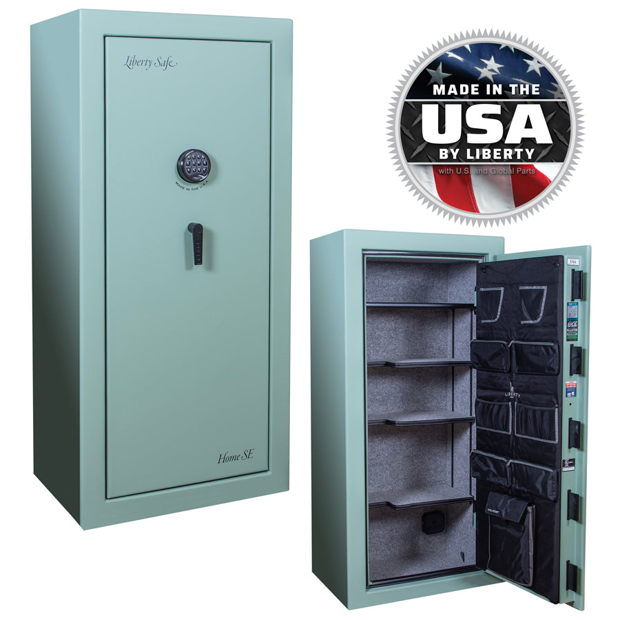Liberty Safe Home SE in ICY WHITE GLOSS with Electronic Lock.