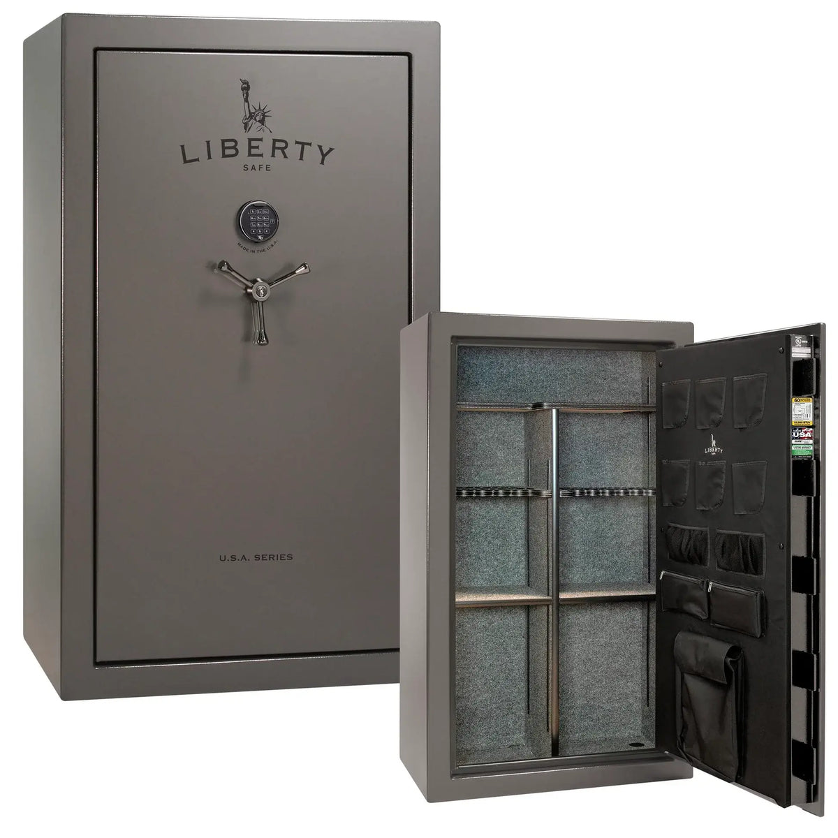 USA 36 safe in gray gloss with black chrome electronic lock