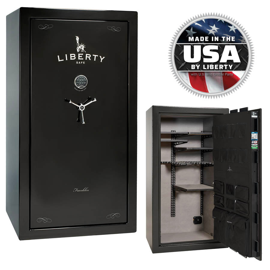 Liberty Safe Franklin 40 in Black Gloss with Chrome.
